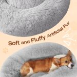JOLLYVOGUE Dog & Cat Bed, Calming Anti-Anxiety Pet Bed for Small Dogs, Fluffy Donut Cushion for Small and Medium Pets (20") - Image 4