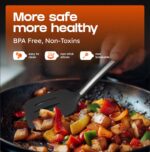 Silicone Spatula Set - Turner Spatulas Silicone Heat Resistant 600°F - Slotted & Solid Spatula for Cooking Fish, Eggs, Pancakes Flipper – Spatulas for kitchen use – Black - Image 10