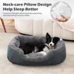 INVENHO Small Dog Bed for Small Dogs, Cat Beds for Indoor Cats Washable, Orthopedic Dog Bed, Warming Soft Calming Sleeping Puppy Bed Durable Pet Bed with Anti-Slip Bottom S(20"x19"x6") - Image 8