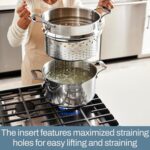 All-Clad Stockpot 8 qt Stainless Steel Multipot With Insert & Lid, Stainless Steel Pot, Induction, Oven Broiler Safe 600F Skillet, Professional Cookware, Silver - Image 4