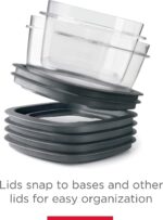 Rubbermaid 28-Piece Clear/Grey Food Storage Containers, Premium Snap Bases, and Various Size Lids, Perfect for Meal Prep, Leftovers, and Dishwasher Safe - Image 6