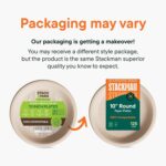 Paper Plates, 100% Compostable Heavy Duty Disposable 10 Inch Plate - [125-Pack] - {PFAS-Free} - {BPI Certified} Eco-Friendly, Biodegradable Bagasse - Image 7