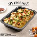 Cake Pan, Nonstick Baking Pan for Cake, Bread, Brownie or Lasagna, Heavy Duty Baking Dish with Diamond Texture Pattern and Wide Grips - Image 9