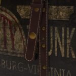 Household Essentials Large Decorative Trunk, Vintage Decoupage, Metal Accents with Leather Strapping, Strong MDF Frame, Clasps Shut, Green and Black - Image 4