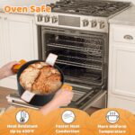 Cast Iron Dutch Oven for Bread Baking, 5 QT Pre-Seasoned Pot with Skillet Lid, Includes Sourdough Bread Baking Supplies, Cast Iron Pot for Frying, Braising, BBQ - Image 5