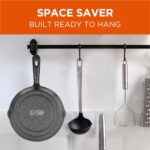 Commercial CHEF 3-Piece Cast Iron Skillet Set – 8 inch, 10 inch, and 12 inch - Pre-seasoned Cast Iron Cookware - Image 5