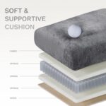 COLAMY 118" U-Shaped Sectional Couch, 4-Seat Modular Sofa with 2 Ottomans and Foldable Side Table, Grey for Living Room - Image 8