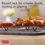 GoodCook 15” x 10.5” Nonstick Carbon Steel Baking Pan & Raised Wire Rack – Pizza Crisper, Crispy Bacon, Multipurpose Cooking Sheet Pan, Cooling Rack, Kitchen Cookware Set, Dishwasher Safe - Image 7