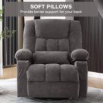 BOSMILLER Massage Swivel Rocker Recliner Chair with Vibration Massage and Heat Ergonomic Lounge Chair for Living Room with Rocking Function and Side Pocket, 2 Cup Holders, USB Charge Port - Image 6