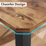 IDEALHOUSE Industrial Dining Table for 6~8 People, 78.7" Long Kitchen & Dining Room Rectangle Dinner Room Table for 6 Ideal for Dinner Or Meetings -Retro Brown(Only Table) - Image 7