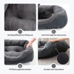 INVENHO Small Dog Bed for Small Dogs, Cat Beds for Indoor Cats Washable, Orthopedic Dog Bed, Warming Soft Calming Sleeping Puppy Bed Durable Pet Bed with Anti-Slip Bottom S(20"x19"x6") - Image 4