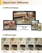 Area Rugs 5'x7' Washable Non-Slip, Floral Vintage Distress Print Pattern Medallion Carpet for Living Room Bedroom Dining Room, Brick Red Rust Neutral Brown Burnt Orange Green - Image 7