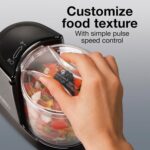 Proctor Silex Durable Electric Vegetable Chopper & Mini Food Processor for Chopping, Puree & Emulsify, 1.5 Cup, Black - Image 5