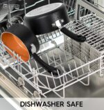 MICHELANGELO Nonstick Sauce Pan with Lid 1QT, 2QT & 3QT, Ceramic Saucepan Set, Copper Sauce pans, Non-Toxic Saucepan, Multipurpose Cooking Pots Set For Home Kitchen, Compatible induction - Image 6