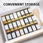 Spice Jars, 24 Pcs 4oz Seasoning Jars with Label, Glass Jars with Bamboo Lids, Spice Containers Bottles with Pepper Grinder & Stainless Steel Funnel for Seasoning Organizer, Cabinet, Drawer - Image 7