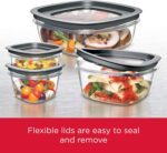 Rubbermaid 28-Piece Clear/Grey Food Storage Containers, Premium Snap Bases, and Various Size Lids, Perfect for Meal Prep, Leftovers, and Dishwasher Safe - Image 4