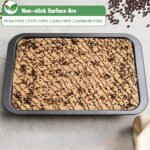 Cake Pan, Nonstick Baking Pan for Cake, Bread, Brownie or Lasagna, Heavy Duty Baking Dish with Diamond Texture Pattern and Wide Grips - Image 4