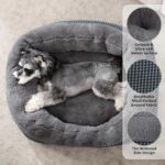 INVENHO Small Dog Bed for Small Dogs, Cat Beds for Indoor Cats Washable, Orthopedic Dog Bed, Warming Soft Calming Sleeping Puppy Bed Durable Pet Bed with Anti-Slip Bottom S(20"x19"x6") - Image 3