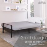 Milliard Metal Futon Frame – Full Size Futon Frame, Convertible Sofa Bed, Sleek Black Low-Profile Design, Space-Saving, Durable & Easy Assembly - Perfect for Modern Living, Apartments & Guest Rooms - Image 5