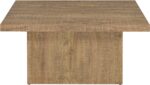 Coaster Home Furnishings Zetta Square Cocktail Living Room Coffee Table Engineered Eco-Friendly Wood Look Laminate Veneer Rustic Farmhouse Mango Brown 708068 - Image 4