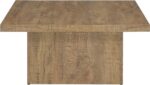 Coaster Home Furnishings Zetta Square Cocktail Living Room Coffee Table Engineered Eco-Friendly Wood Look Laminate Veneer Rustic Farmhouse Mango Brown 708068 - Image 5