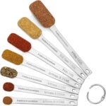 Hudson Essentials Stainless Steel Measuring Spoons Set for Dry or Liquid - Fits in Spice Jars - Set of 7 - Image 3