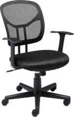 Amazon Basics Mesh Mid-Back Adjustable-Height 360-Degree Swivel Office Desk Chair with Armrests, Lumbar Support and Easy to Assemble, Black - Image 2