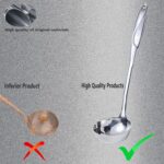 High Grade Soup Ladle,Cooking Ladle for Soup,Heat-proof Design of Hollow Handle,Stainless Steel Kitchen Utensil（4ouce/13.5 Inch) - Image 7
