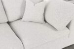Meridian Furniture 601Cream-Sec8A Serene Collection Modern | Contemporary Deluxe Comfort Modular Sectional, Soft Linen Textured Fabric, Down Cushions, 158" W x 120" D x 32" H, Cream - Image 9