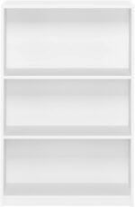 Furinno JAYA Book Shelf, 3-Tier Bookshelf, Bookcase with Adjustable Shelves, 9.5 x 24.5 x 40.3, for Living Room, Bedroom, Home Office, White - Image 10