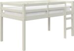 DHP Milton Twin Loft Bed, White, Traditional Small Space Junior Size, Horizontal Paneling, Sturdy Wood Construction - Image 7