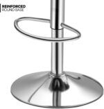 MoNiBloom Barstools Set of 2, Square PU Leather Adjustable Bar Stools with Back, Counter Height Swivel Stool, Barstools for Kitchen Counter, Black - Image 8