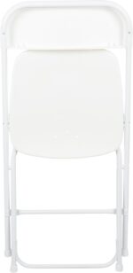 Flash Furniture Hercules Series Plastic Folding Chair - White - 4 Pack 650LB Weight Capacity Comfortable Event Chair-Lightweight Folding Chair - Image 16