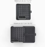 Joseph Joseph Extendable Dish Drying Rack with Dual Parts - Stainless Steel, Non-Scratch, Movable Utensil Drainer & Drainage Spout, Gray - Image 4