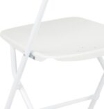 Flash Furniture Hercules Series Plastic Folding Chair - White - 4 Pack 650LB Weight Capacity Comfortable Event Chair-Lightweight Folding Chair - Image 17