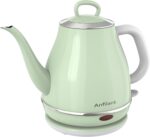 Electric Gooseneck Kettle, 1L 1500WFast Boil, 100% Stainless Steel BPA Free Pour-Over Coffee & Tea Kettle,Water Boiler with Auto Shut & Boil-Dry Protectio,Green - Image 2