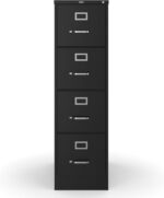 Staples 4-Drawer Vertical File Cabinet, Letter Size Documents, Lockable, 25" D x 15" W x 51.97" H, Black - Image 5