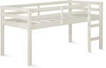 DHP Milton Twin Loft Bed, White, Traditional Small Space Junior Size, Horizontal Paneling, Sturdy Wood Construction - Image 2