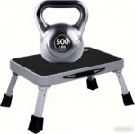 RV Step Stool Foldable 1-Step Ladder Sturdy Metal Stable Step Stool with a Non-Slip Platform Supports up to 500 lb with Non-Slip Rubber Feet, Easy to Carry - Image 2