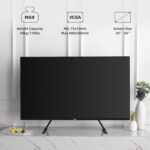 Universal TV Stand, Metal TV Legs for 20-65 inch LCD/LED/OLED/Plasma Flat&Curved Screen TV Height Adjustment with VESA 75x75mm to 800x500mm Max ML1760 - Image 4