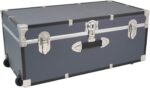 Seward Explorer Trunk with Wheels & Lock, Gray, 30-Inch - Image 2
