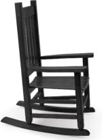 Child's Wood Porch Rocden,Lawn,Bker - Perfect for Indoor or Outdoor All Weather Rocker for Garalcony,Backyard and Patio Porch Rocker Use - Suitable for 6-10 Years Old(Blcak) - Image 6