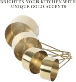 Martha Stewart Richburn 4-Piece Gold Stainless Steel Measuring Cup Set – Durable and Stylish Kitchen Measuring Tools for Baking and Cooking - Image 5