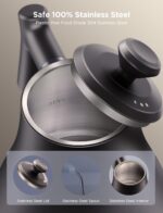Govee Smart Electric Kettle, WiFi Variable Temperature Gooseneck Pour Over Kettle and Tea Kettle, Alexa Control, 1200W Quick Heating, 100% Stainless Steel, 0.8L, Matte Black - Image 6