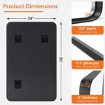 Bathroom Mirror 36x24 Inch Black Metal Framed Rounded Rectangle Vanity Mirror for Wall, Over Sink, Farmhouse, Restroom, Anti-Rust, Modern Decorative, Horizontal or Vertical Hanging - Image 5