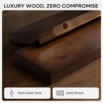 Homeforia 24inch Walnut Floating Shelves for Wall, High End Solid Real Wood 24in Floating Shelf for Bathroom, Dark Brown 24 inch Long Floating Shelves, Heavy Duty Bracket, 24 X 6.5 X 1.75 in, Set of 2 - Image 5