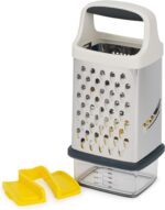 Joseph Joseph Multi-Grip Box Grater with Precision food grip, Stainless Steel blades for grating and slicing, non-slip base, Dishwasher safe - Image 2