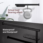 DEKAVA Paper Towel Holder Under Cabinet Wall Mount for Kitchen Towel, Self-Adhesive Bar, Rack, SUS304 Stainless Steel 13 inch (BlackA, 1) - Image 6