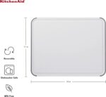 KitchenAid Classic Cutting Board with Perimeter Trench and Non Slip Edges, Dishwasher Safe, 11 inch x 14 inch, White and Gray - Image 6