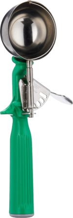 Vollrath 2-2/3 oz Stainless Steel Disher - Size 12,Green - Image 2